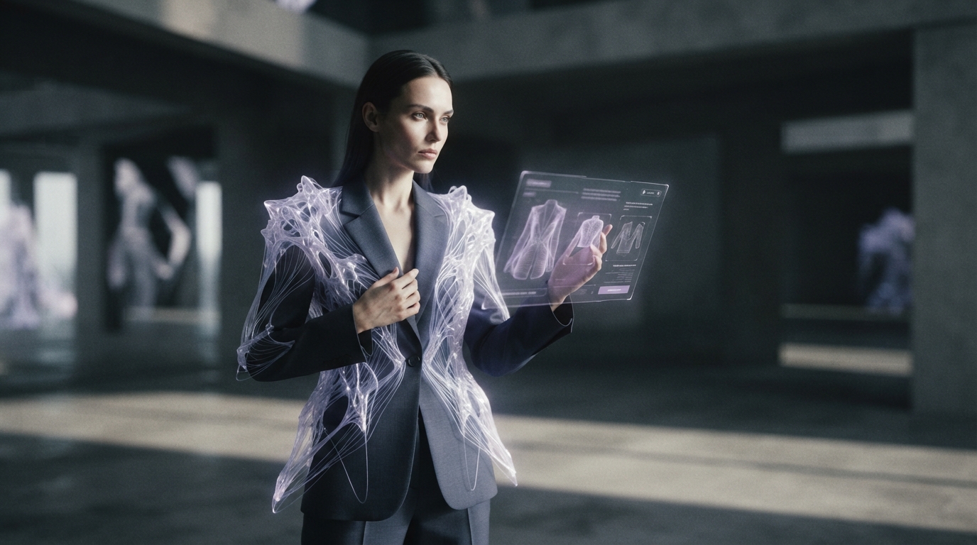 Editorial illustration for Digital Fashion Explained: Wearable Garments, NFTs, Phygital Pieces and Where Each One Fits